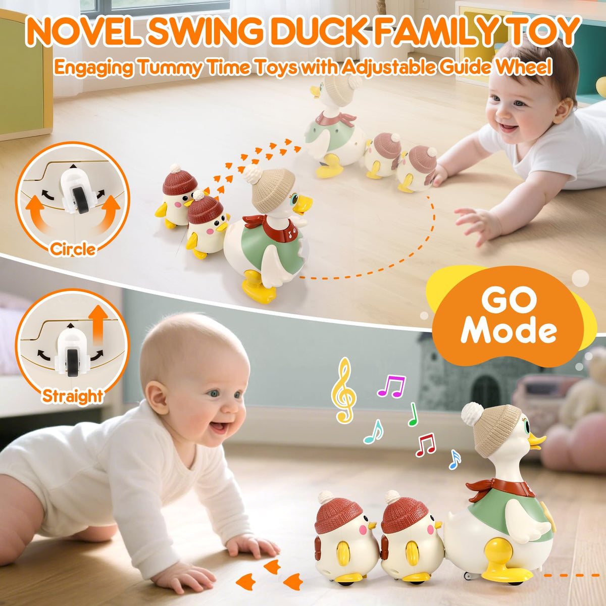 LUDILO sleep-mode duck toy soothes with gentle lullabies for calmer evenings