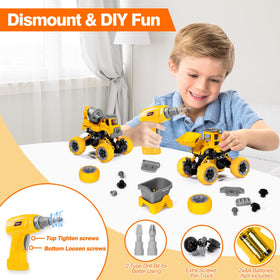 LUDILO bulldozer take apart toy boosts fine motor skills during play