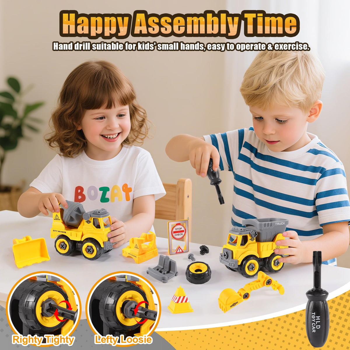 LUDILO traffic signs aid role-play safety scenarios during construction adventures.