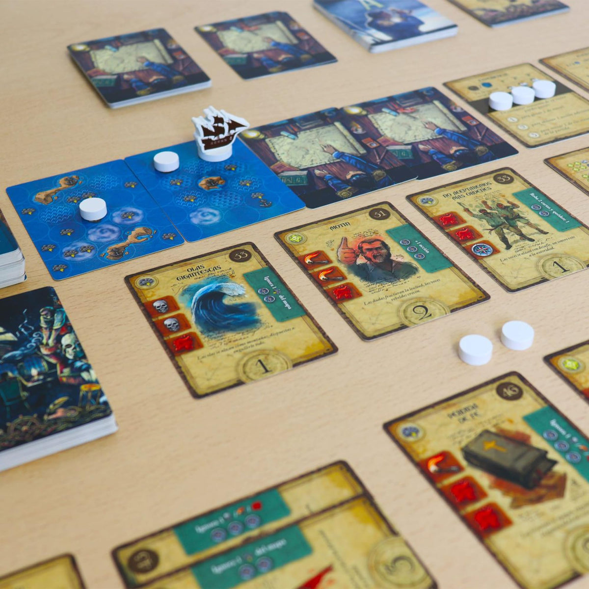 Ludonova Adamastor ship token set adding tactile navigation immersion