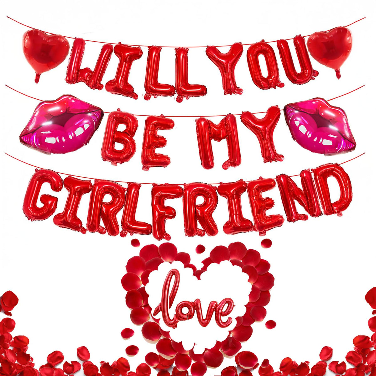 LuftParty lips-foil balloon adds playful charm to Valentines surprises.