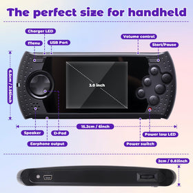 LUHYAUAN 16Bit handheld travel-use — perfect companion for car, plane, or camping