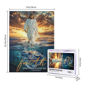 Luixdie 1000-piece Jesus artwork puzzle ready to frame as inspirational wall decor