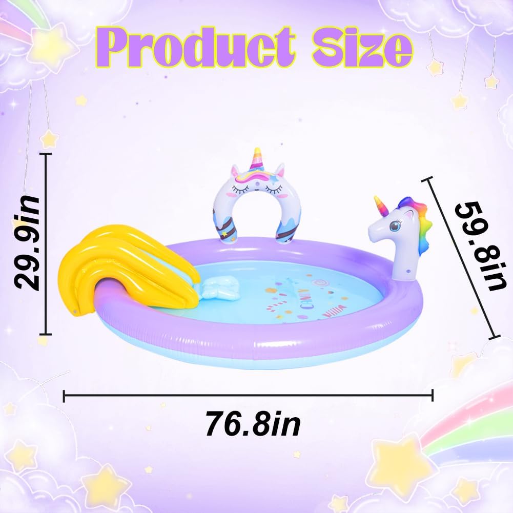LUKBERA inflatable pool side slide for active kids fun.