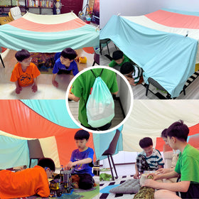 lukidoki Magic Fort spacious ten-by-ten design supports group fun