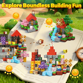 Lukoca kids-building-forest-scene captures interactive, screen-free play and collaboration