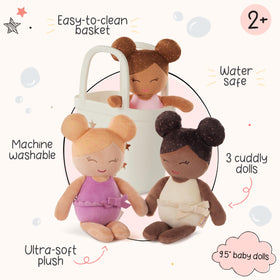 LullaBaby bath dolls deliver real water play with gentle textures and friendly expressions.