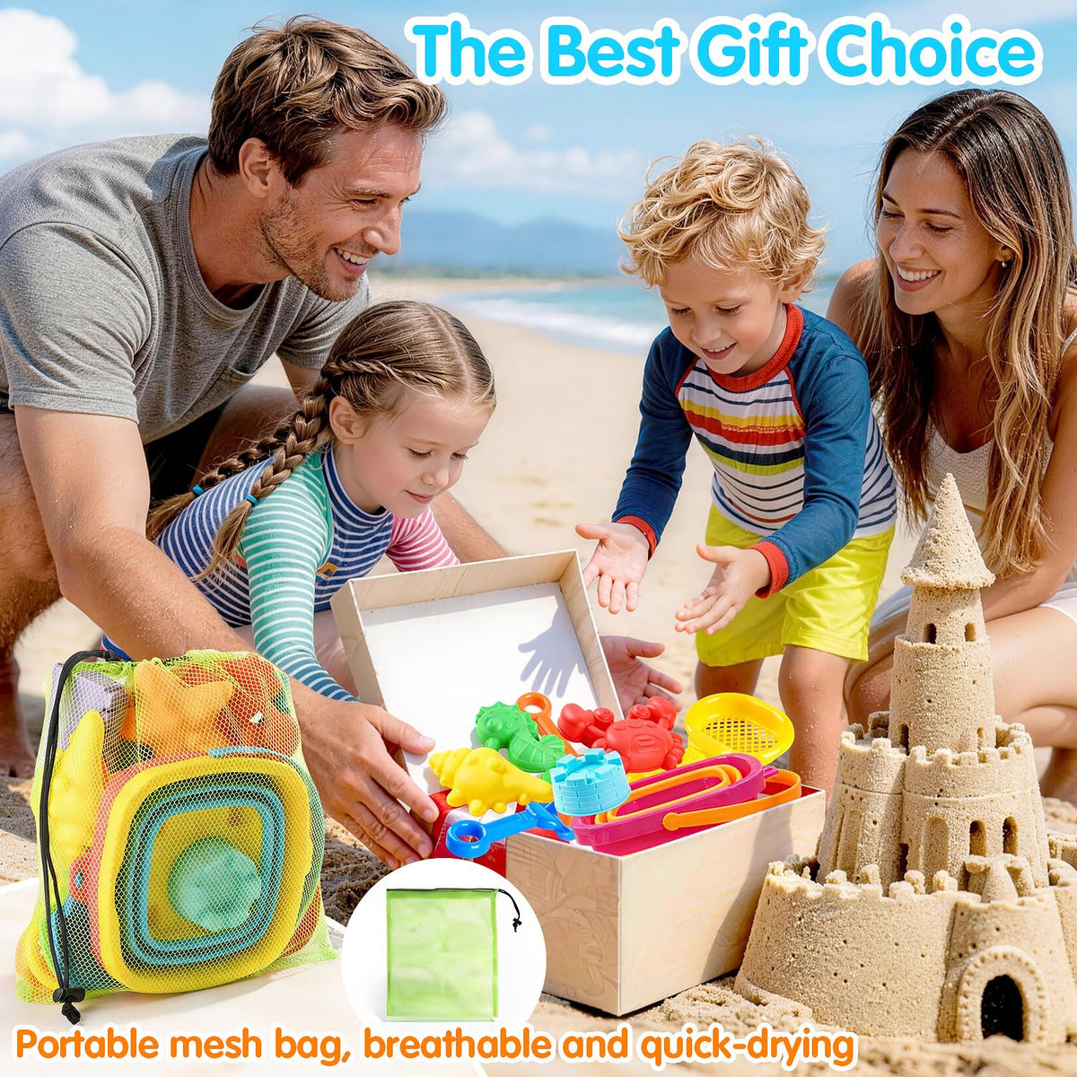 LullaBlock portable mesh bag for organizing toys and quick drying