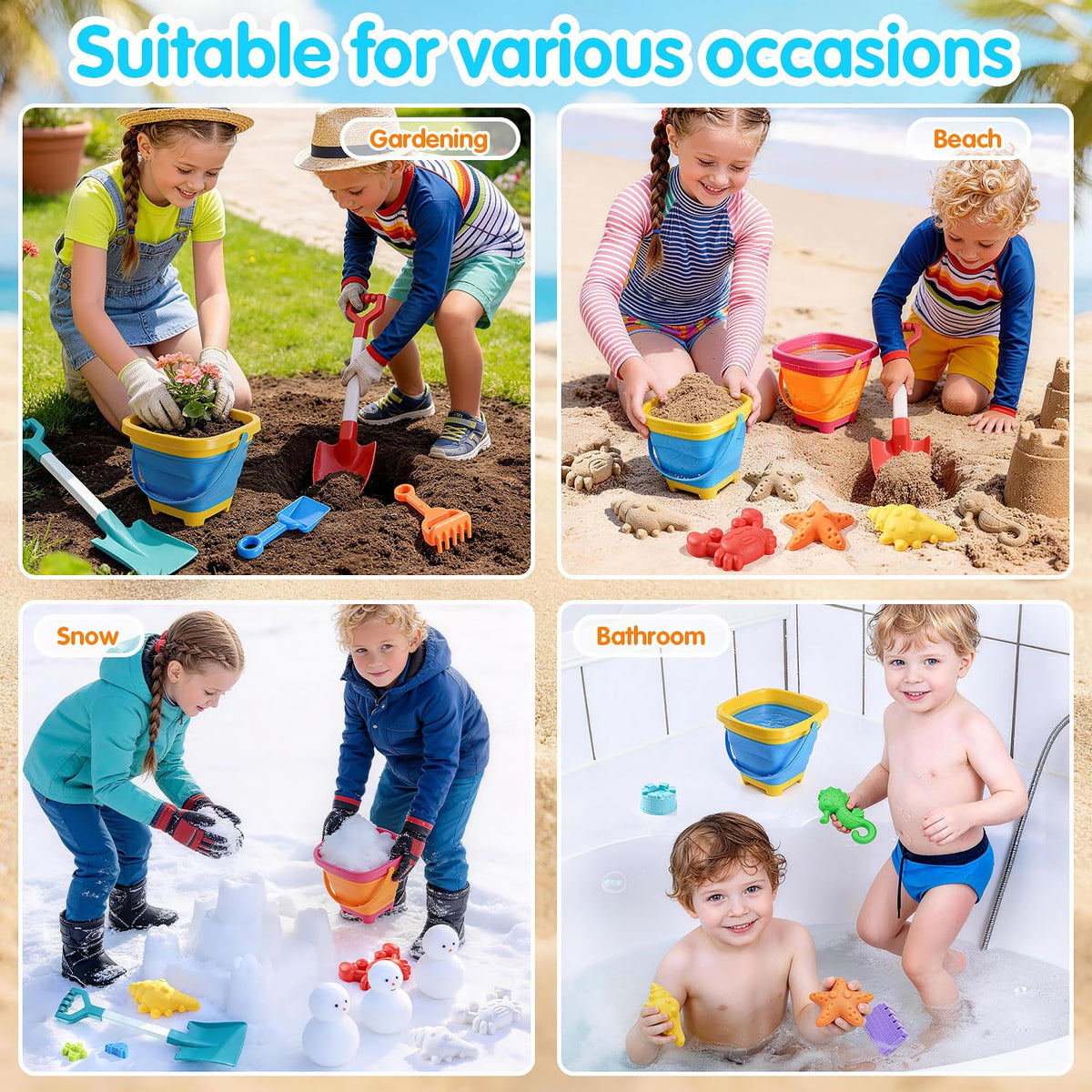 LullaBlock sandcastle molds to create imaginative seaside castles