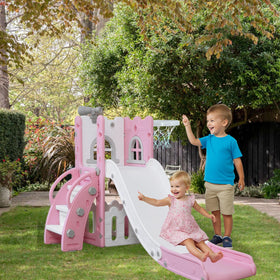 LulliSpace 6-in-1 toddler slide assembly guide illustrates easy setup