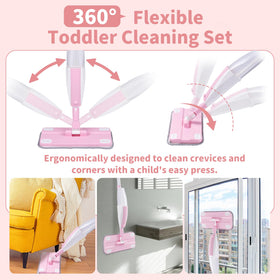 Lullulii Kids Pretend Play Cleaning Set encourages imaginative play and practical skills