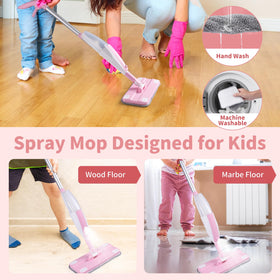 Lullulii Kids Spray Mop water tank feature for refillable playtime spraying