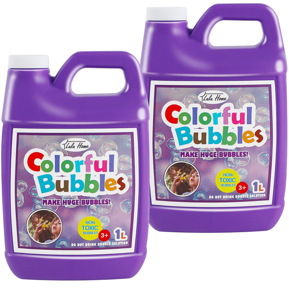 Lulu Home bubble concentrate 2-pack bottle close-up for easy refills.