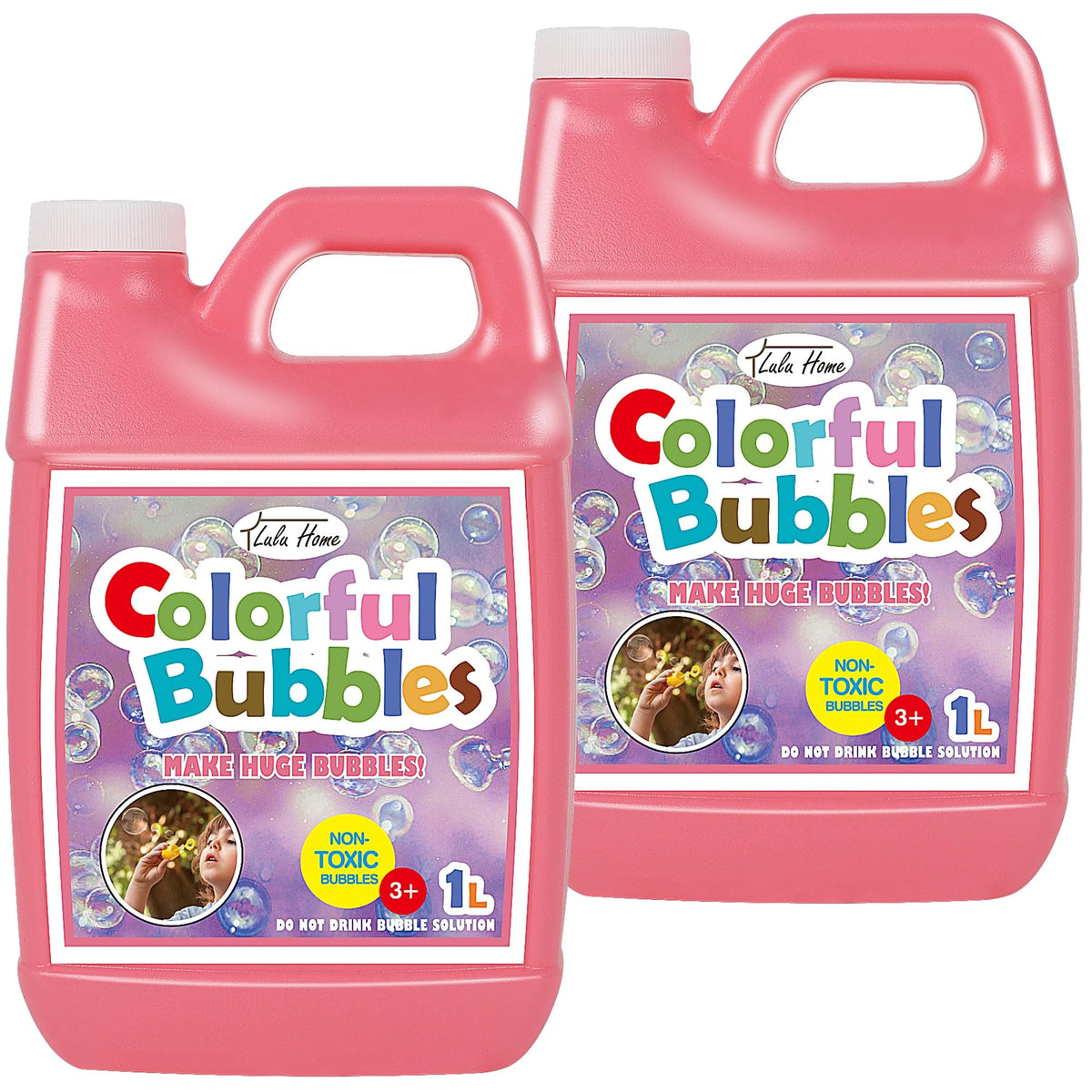 Lulu Home 2L bubble solution refill bottle ready for extended play