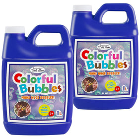 Lulu Home two-pack bubble solution bottles ready for refills for endless play.