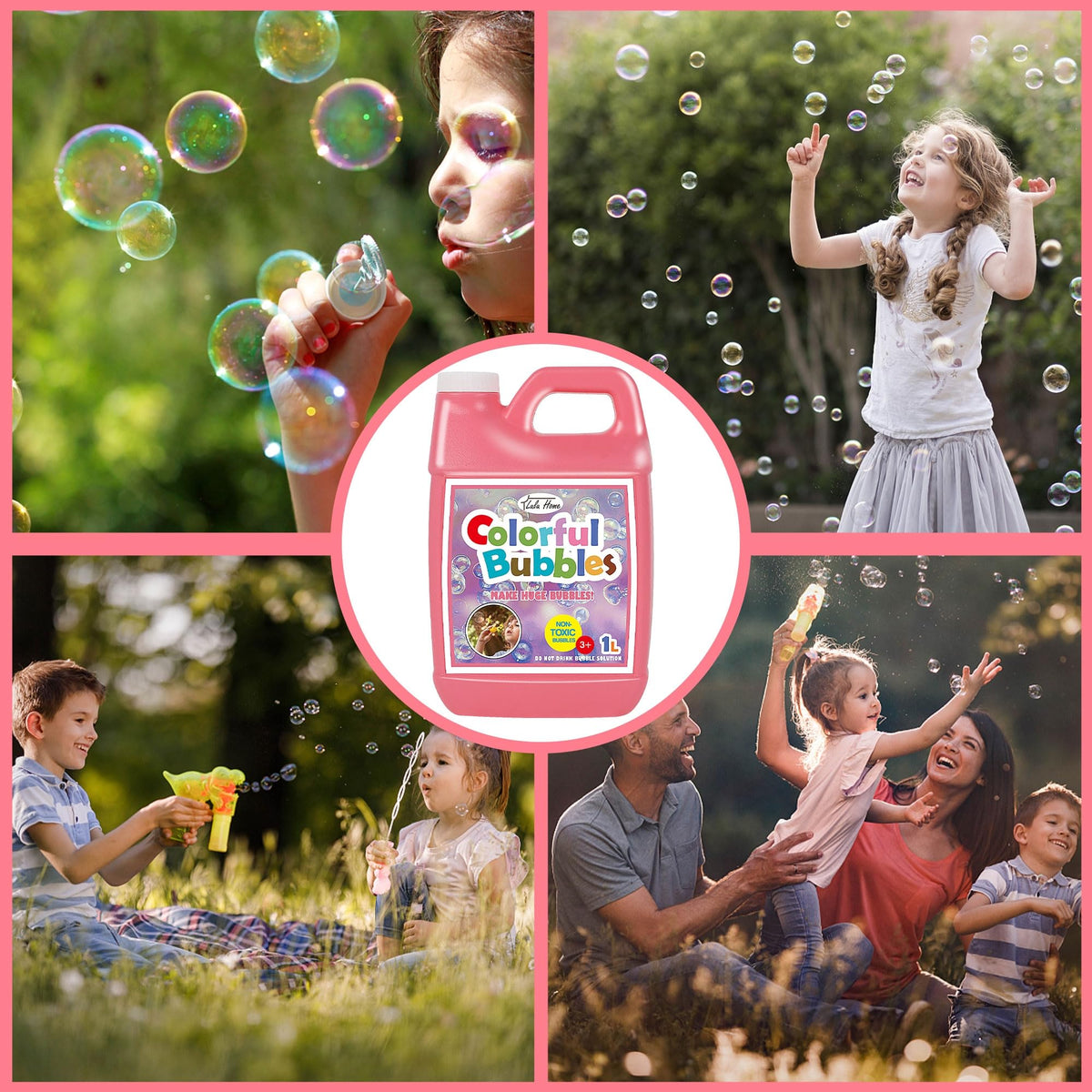 Lulu Home bubbles in action creating colorful trails during playtime