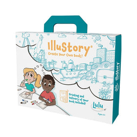 Lulu Jr. IlluStory cover template illustrates the back cover author dedication.