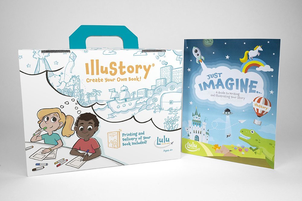 Lulu Jr. IlluStory story pages enable kids to write and illustrate a complete book.