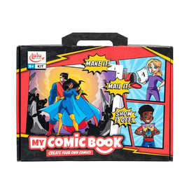 Lulu Jr My Comic Book Making Kit cover with color markers for creative exploration.