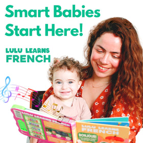 Child using the book to explore words through interactive play.