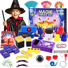 luluckck Magic Tricks Kit contents featuring cups, balls, and cards for beginner-friendly performances.
