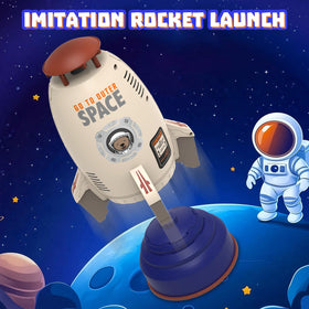 LULUETPUE rocket sprinkler with 360-degree spray for immersive outdoor play.