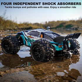 LUMENAS 1:16 brushless RC car durable frame emphasizes reinforced chassis