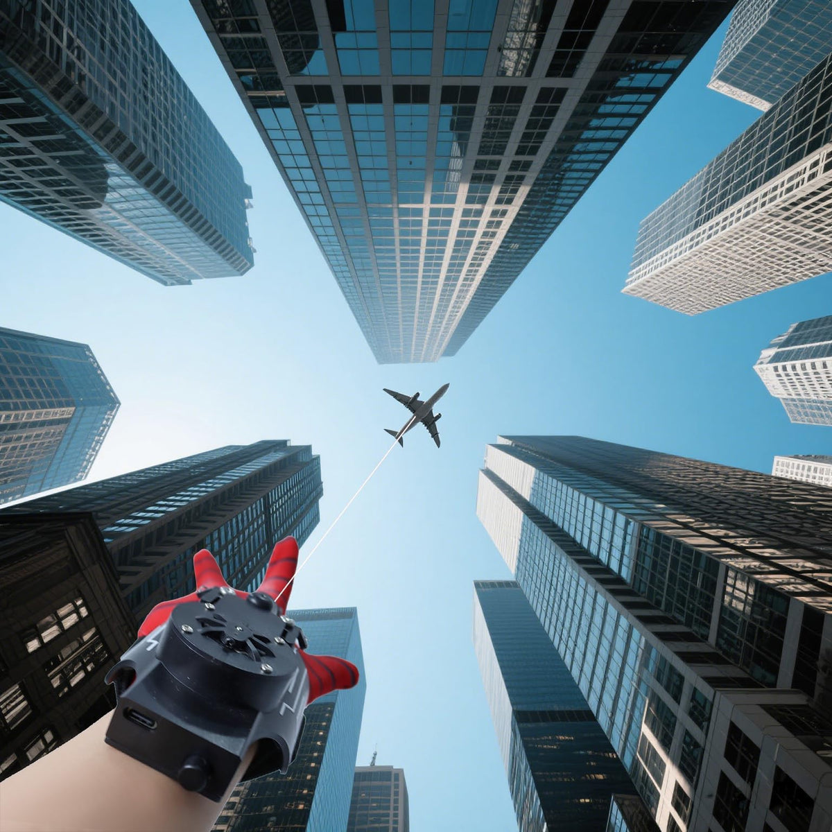 Lumhew gloves and launcher provide safe, immersive superhero play