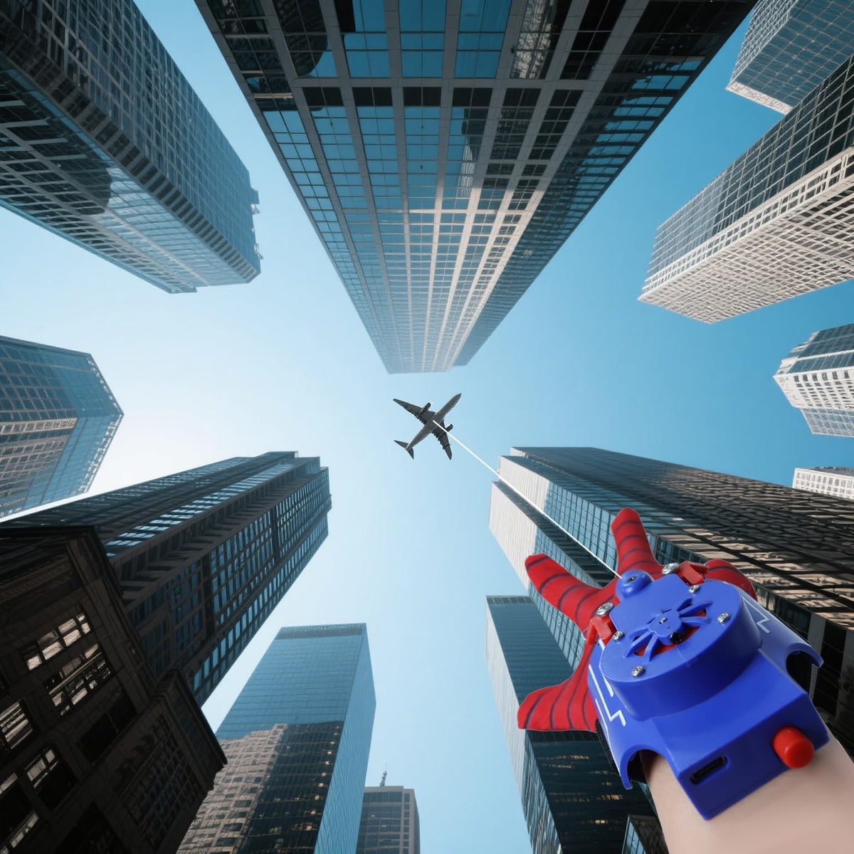 Web launcher with gloves shown for easy, safe launches