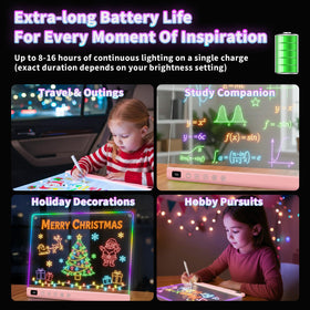 Lumiboard large 13.7 x 11-inch panel provides ample drawing space.
