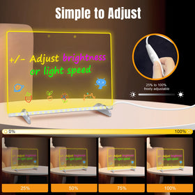 Lumiboard showcasing 13 light effects for vibrant nighttime drawing sessions