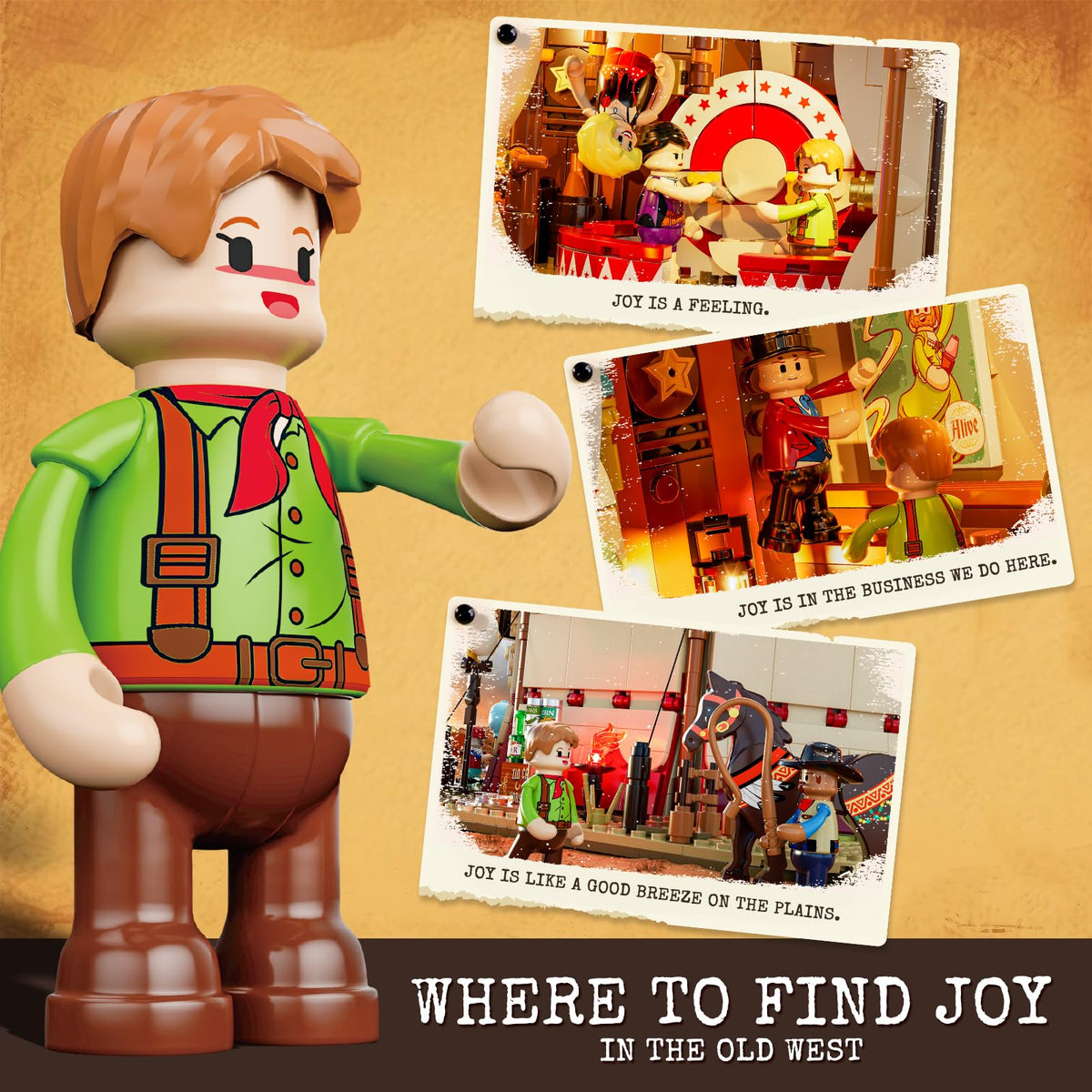 Lumibricks Bearded Lady mirror accents character play and diorama depth