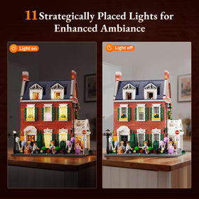 Lumibricks bedroom ambience emphasizes warm lighting for relaxing evenings.