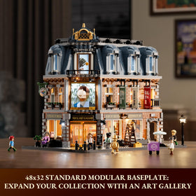 Lumibricks Mondrian tribute brick art shows geometric balance