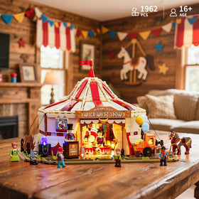 Lumibricks Carnival stalls outside add playful detail and storytelling potential
