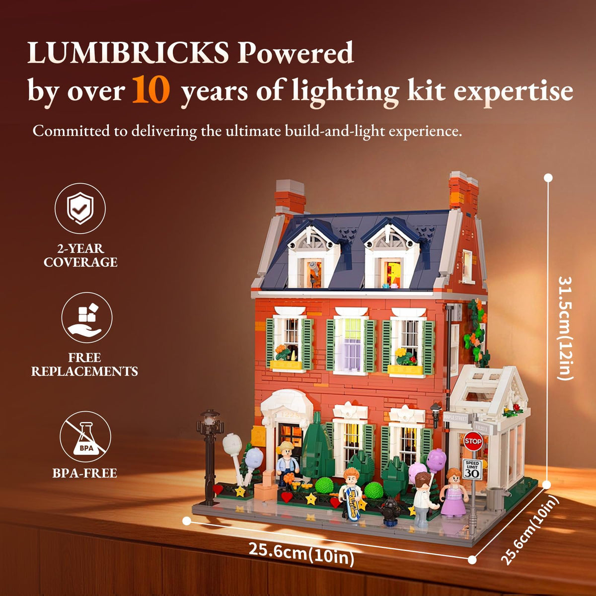 Lumibricks Christmas mini-scene captures seasonal atmosphere for display.