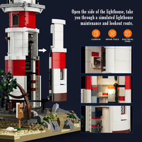 Lumibricks City Sunrise baseplate with coastal textures and foaming waves for seaside dioramas