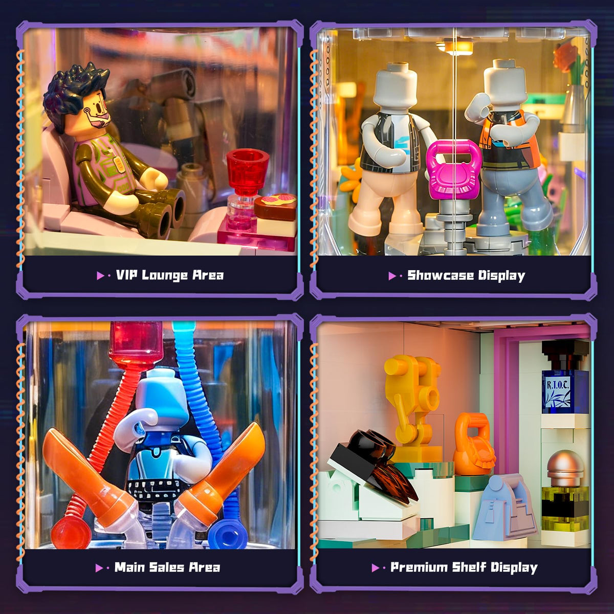 Lumibricks Cyber Couture Galleria interchangeable parts expand customization for unique minifig looks