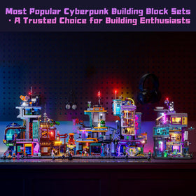 Lumibricks Cyber Couture Galleria urban neon city evokes a futuristic retail scene