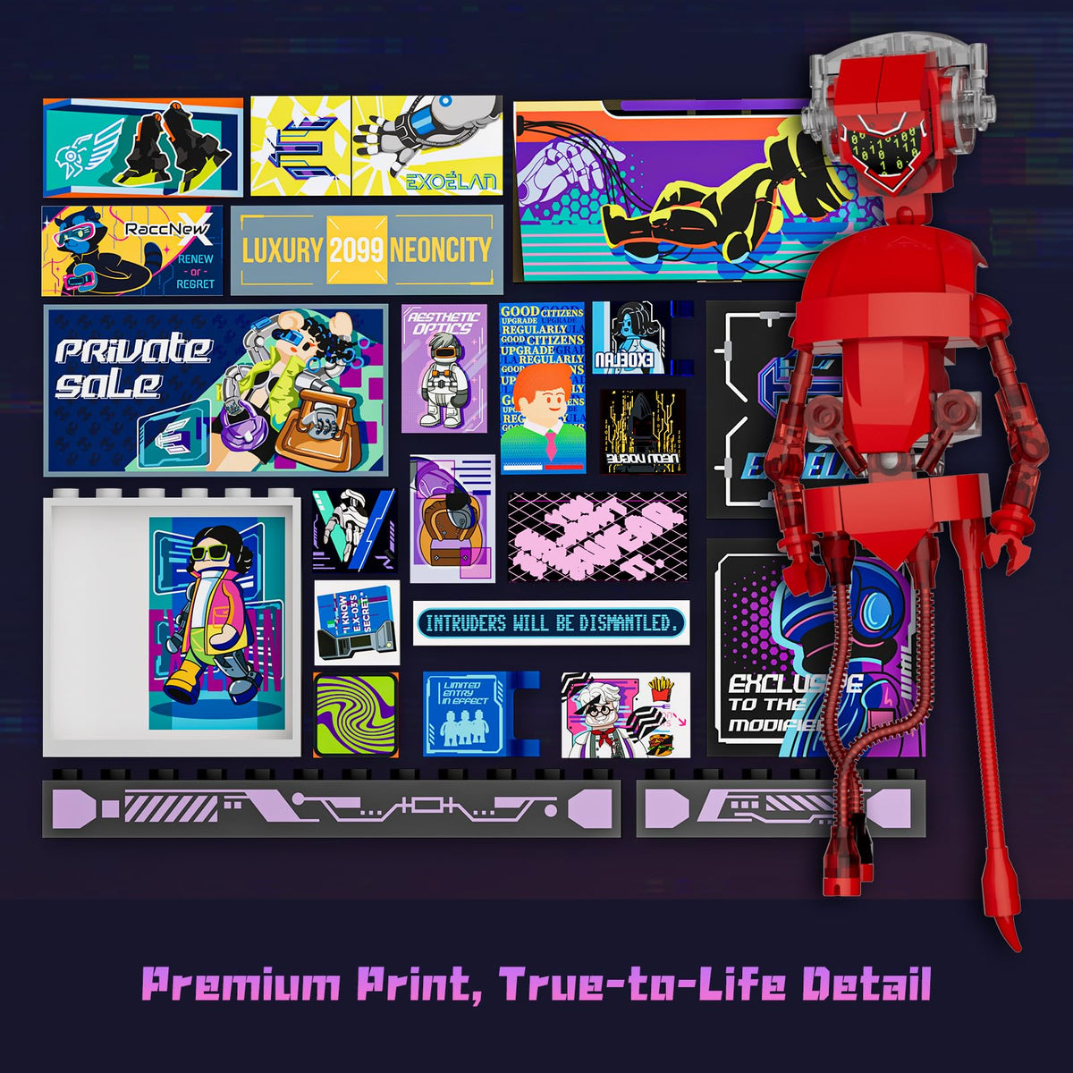 Lumibricks Cyber Couture Galleria wall sections offer flexible layouts for many scenes