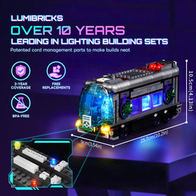 Lumibricks Cyberpunk Bus 360° turbines enable dynamic aerial poses