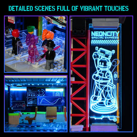 Lumibricks cyberpunk modular lighting powers the neon city from a single USB