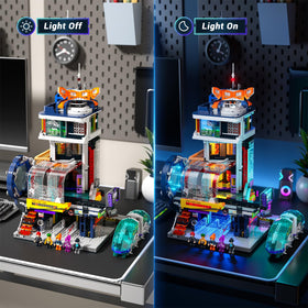 Lumibricks cyberpunk track extensions create depth with mirror effects