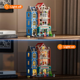 Lumibricks detailed display windows scene enhances storytelling for kids and collectors.