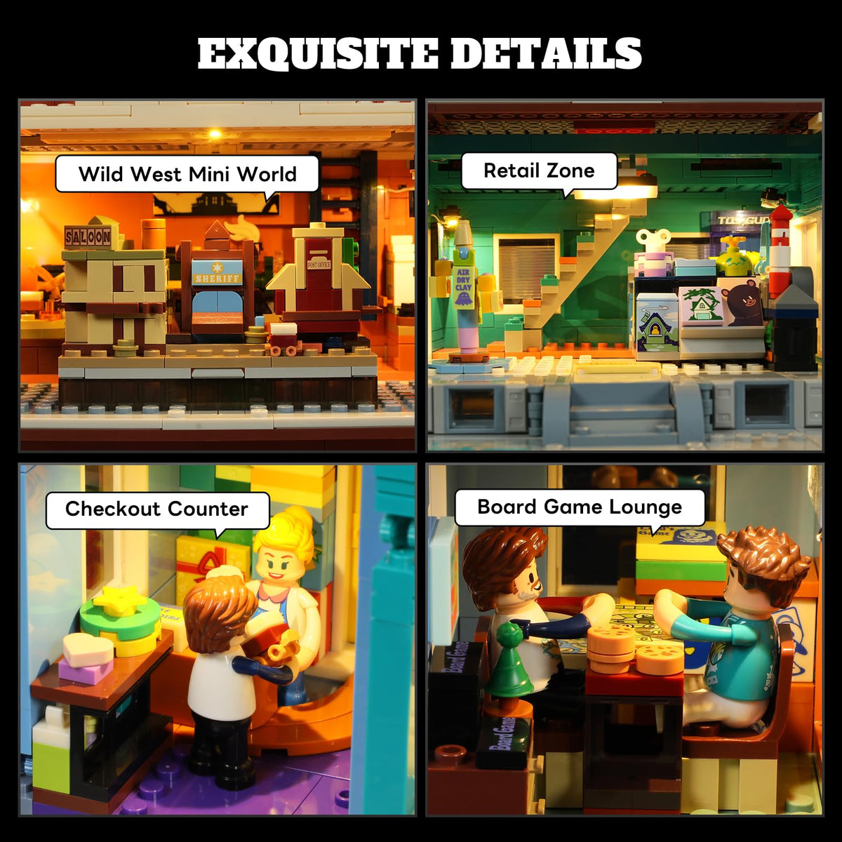 Lumibricks interchangeable modular shelves support customizable layouts and long-term play value.