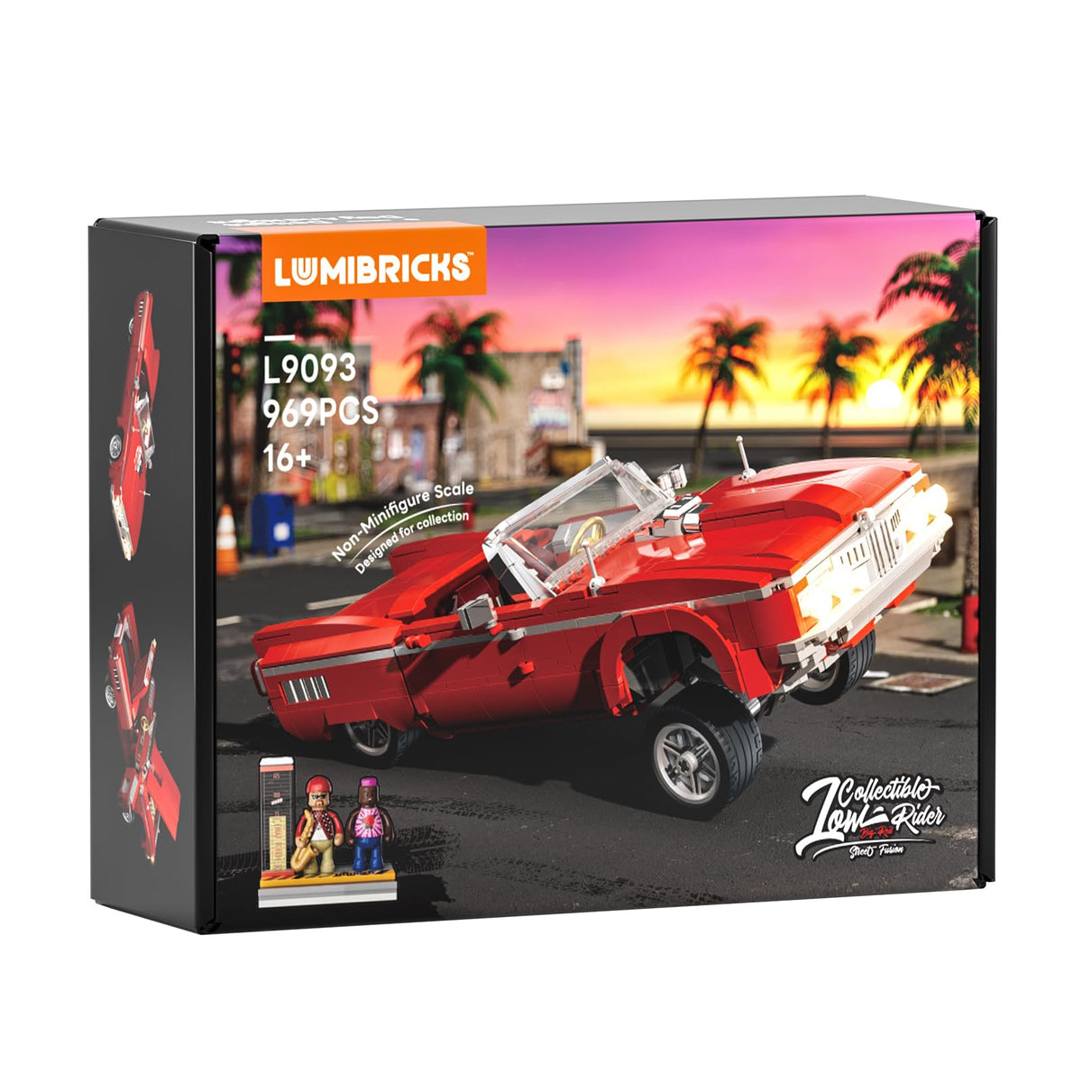 Lumibricks Low Rider Big Red Car vintage interior and doors