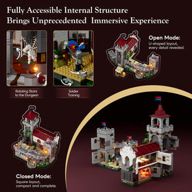 Lumibricks minifigures diorama figures add storytelling to your medieval scene.