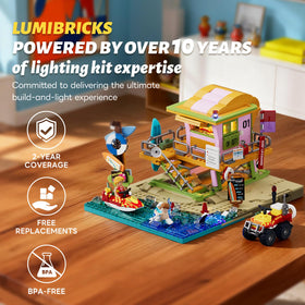 Lumibricks modular coastal world invites long-term display expansion.