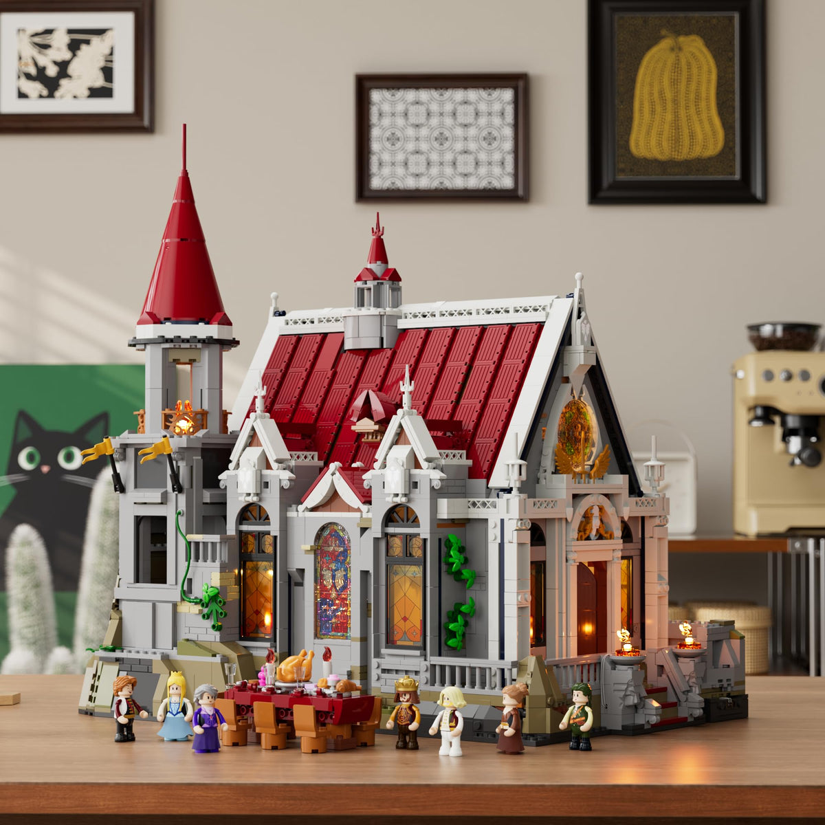 Lumibricks stand rods assist posing minifigures for action-ready displays