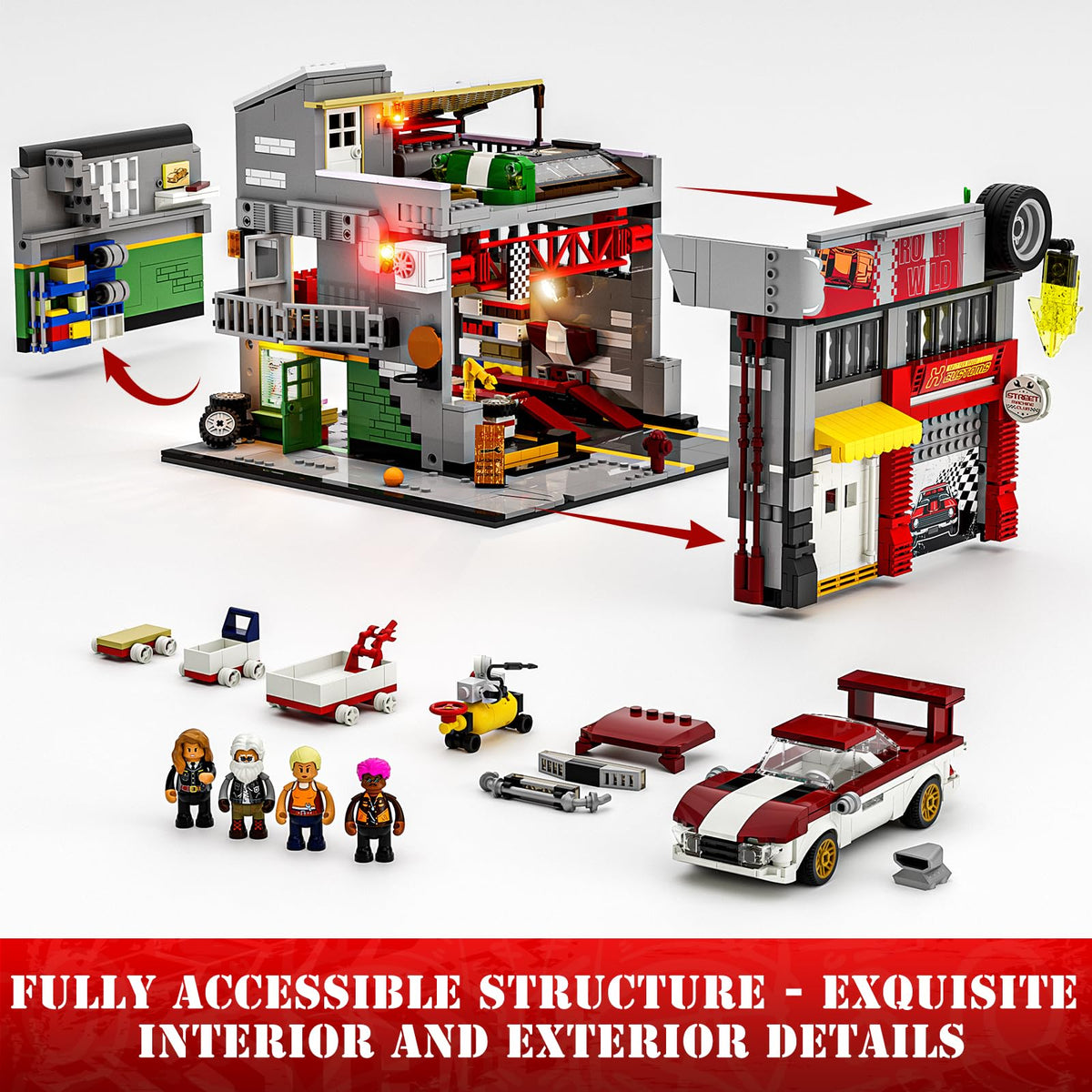 Lumibricks Street MOD Garage folding doors and rolling shutters for versatile setups